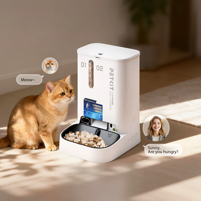 PETKIT YumShare Dual-Hopper app feeding interface